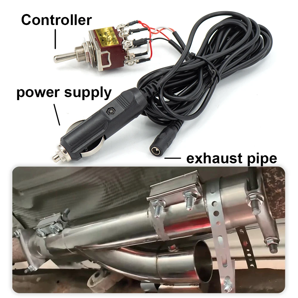 Universal Exhaust Billet electric exhaust valve butterfly valve for 2.5 inch 3 INCH exhaust cutout system with switch button CVS