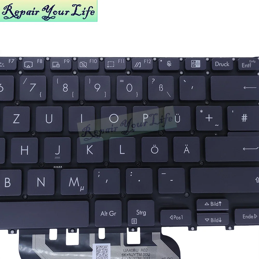 German Nordic Backlit Keyboard For Asus ExpertBook B3 Flip B3402 B3402FEA B3402FBA GR ND/NE Keyboards Backlight 9Z.NJYBN.41N New