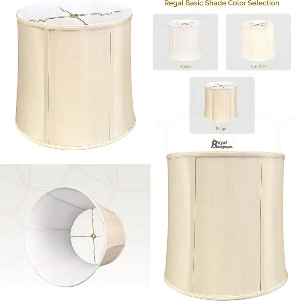 

Beige Drum-shaped Lamp Shade, 13 x 14 x 14 Inches, Basic Design for Home Lighting