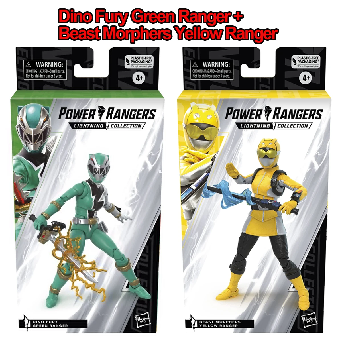 

Hasbro Power Rangers Lightning Collection Beast Morphers Yellow Ranger + Dino Fury Green Ranger 6-inch Action Figure F4518 F4517