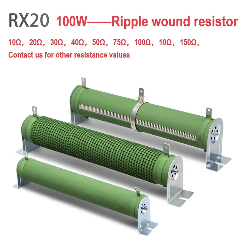 100W RX20 high-power variable resistor load aging adjustable resistance winding resistance 10R-150R