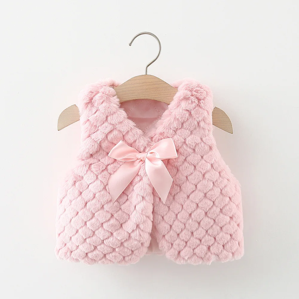 Girls' autumn and winter clothing baby girls Korean version fur vest children's western-style thickened children's vest