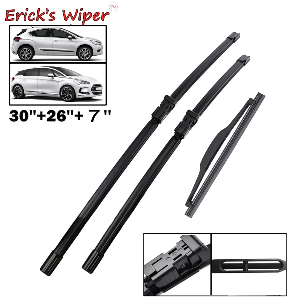 Erick's Wiper Front & Rear Windscreen Wiper Blades Set For Citroen DS4 DS5 2010 - 2020 Windshield Windscreen Window 30