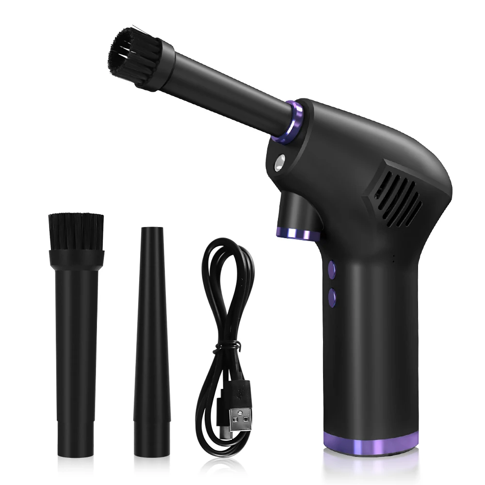 Top Wireless Air Duster USB Dust Blower Handheld Dust Collector Rechargable Large Capacity Portable for PC Laptop Car Clean