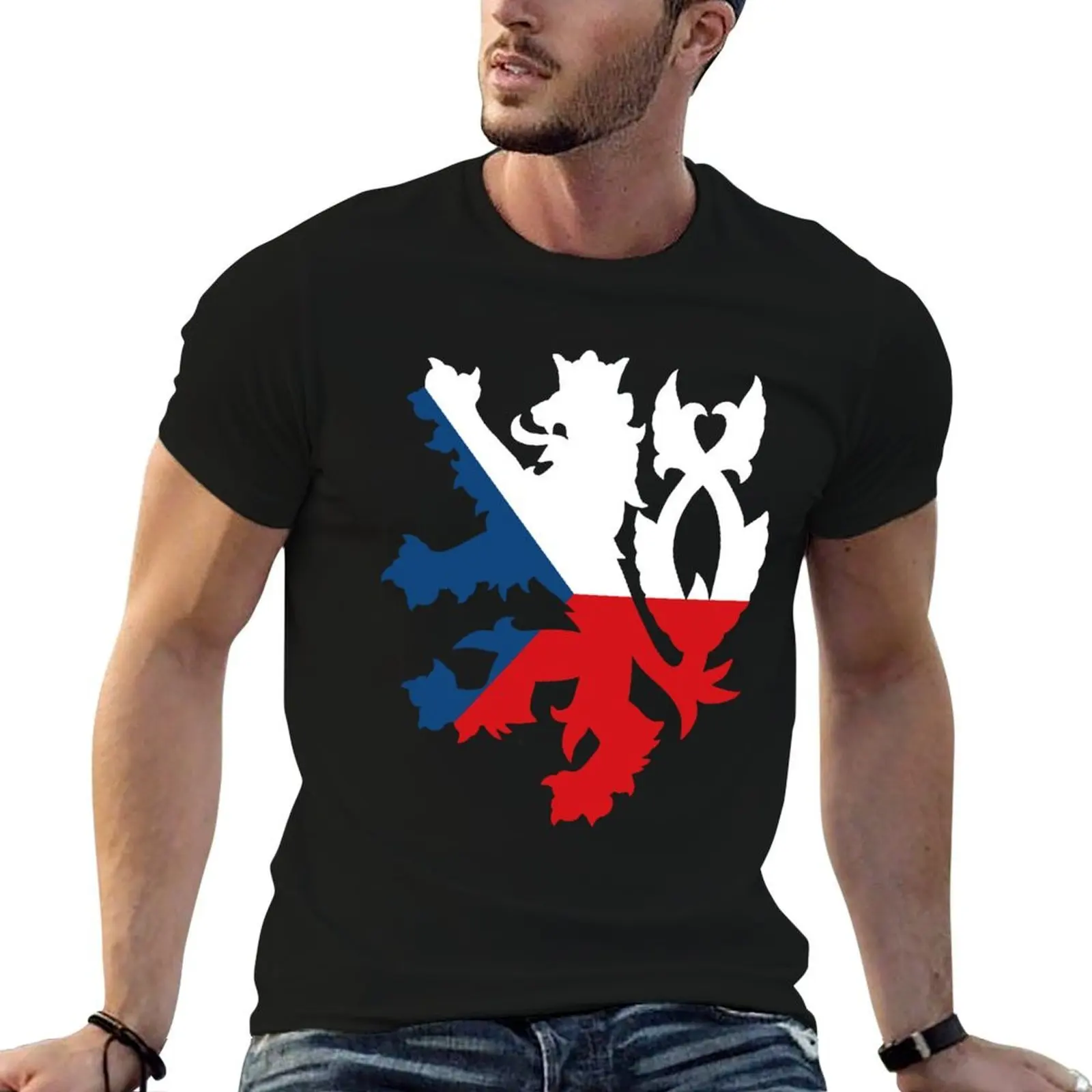

t Flag luxury man T-Shirt t man graphic Lion shirts Czech tshirt man shirt Republic
