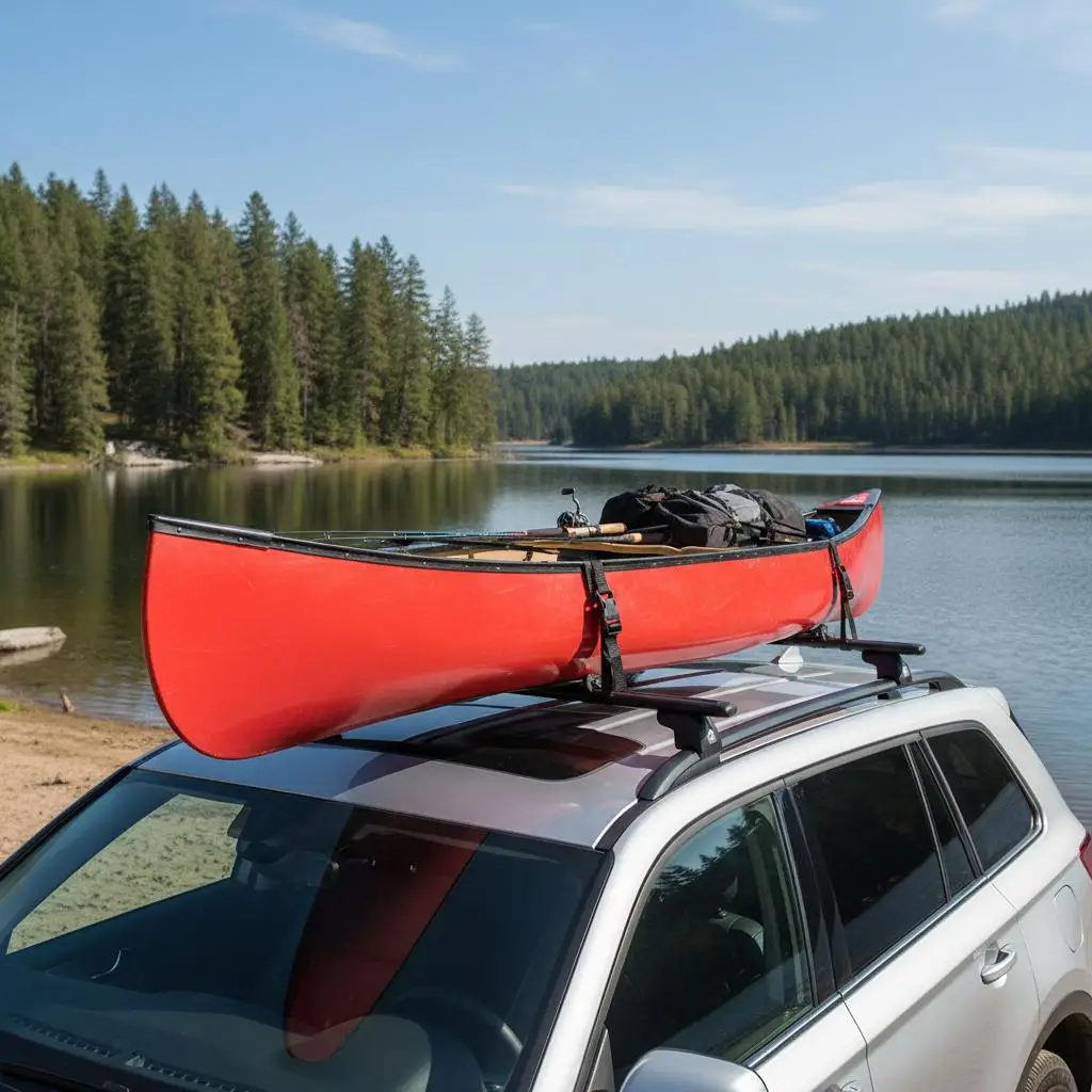 

Aluminum Rooftop Cargo Bars 48" For Luggage Kayak Canoe, 165 LBS Load Capacity Lockable Heavy Duty Metal Crossbars Adjustable
