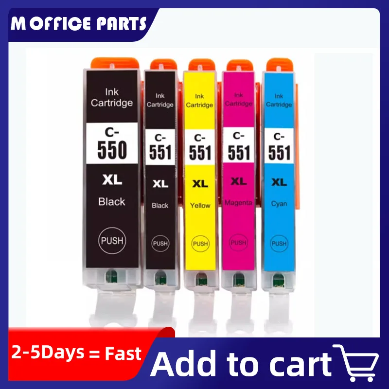 PGI550 CLI551 Compatible Ink Cartridges PGI-550 CLI 551 PGI-550 CLI-551 For Canon MG6350 MG7150 IP8750 Ip7250 printers