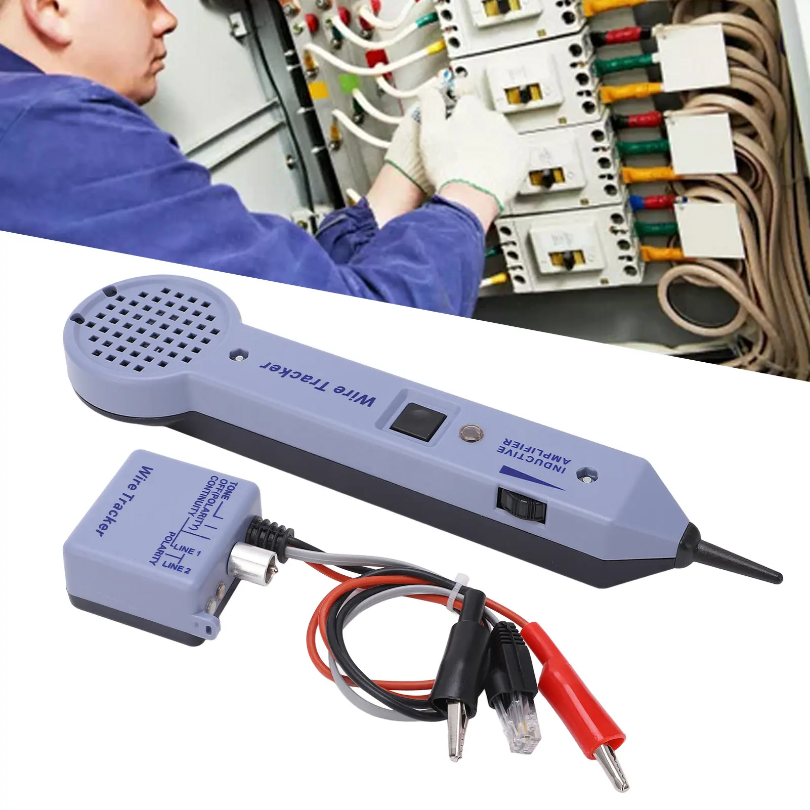 

Tone ​Inductive Amplifier Easy To Operate Wire Tracer Tester High Efficiency with Receiver for Cable Maintenance