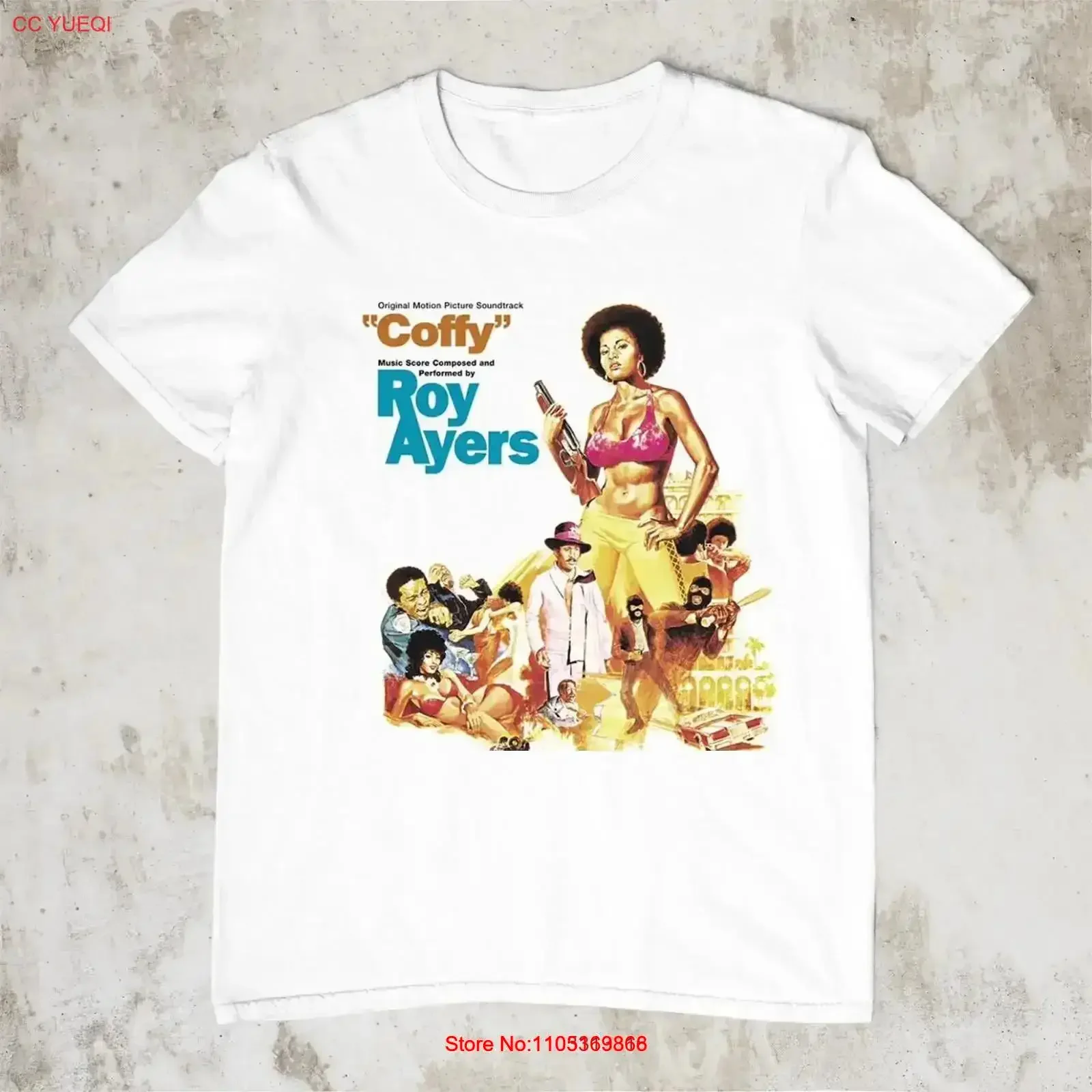 Roy Ayers Coffy es el Color clásico blanco todas las tallas fan camiseta PP375 vintage lavado elegante estirado transpirable vintage