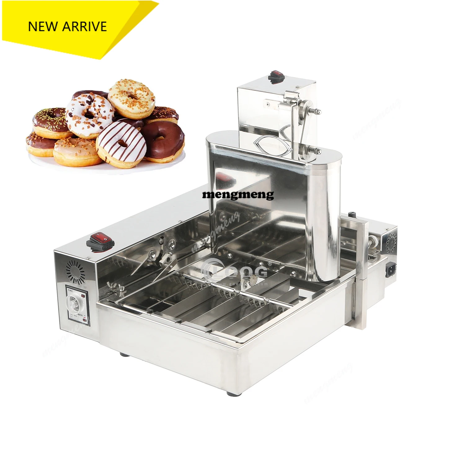 

Commercial Kitchen Equipment Manufacturer Best 110V 220V Stainless Steel Automatic Donuts Fryer 4 Rows Mini Donut Machine