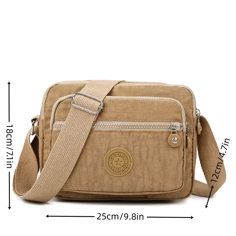 Nylon Shoulder Bag New Fashion Retro Crossbody Bag Large Capacity, Simple And Waterproof Coin Purse