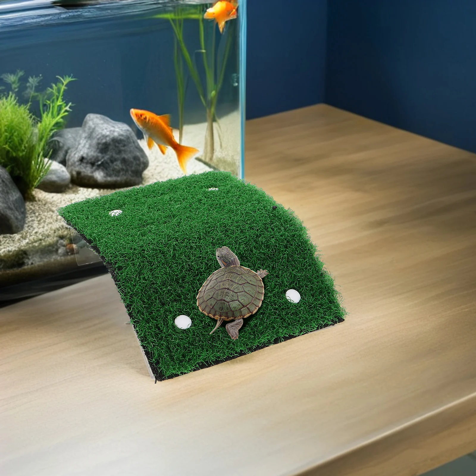 

2pcs Small Animal Pool Rescue Ramp Suction Cup Turtle Basking Platform For Reptiles Hermit Crab Frog Pool Safety Accessories