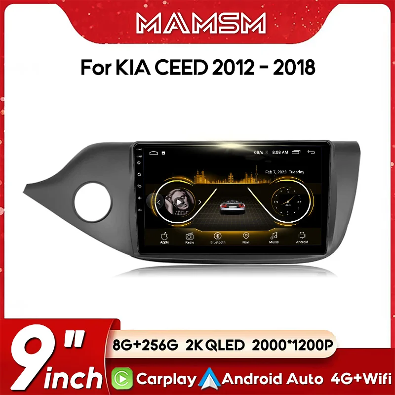 

MAMSM Car Radio For KIA CEED JD Cee'd 2012 -2018 LHD Wireless 4G GPS CarPlay Android Auto car intelligent systems No 2 din DVD