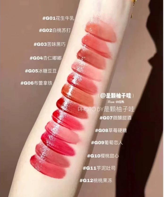 Flower Knows Lip Glaze Cherry Party مرطب غير لزج لامع سطح مرآة مرطب يدوم طويلاً #4