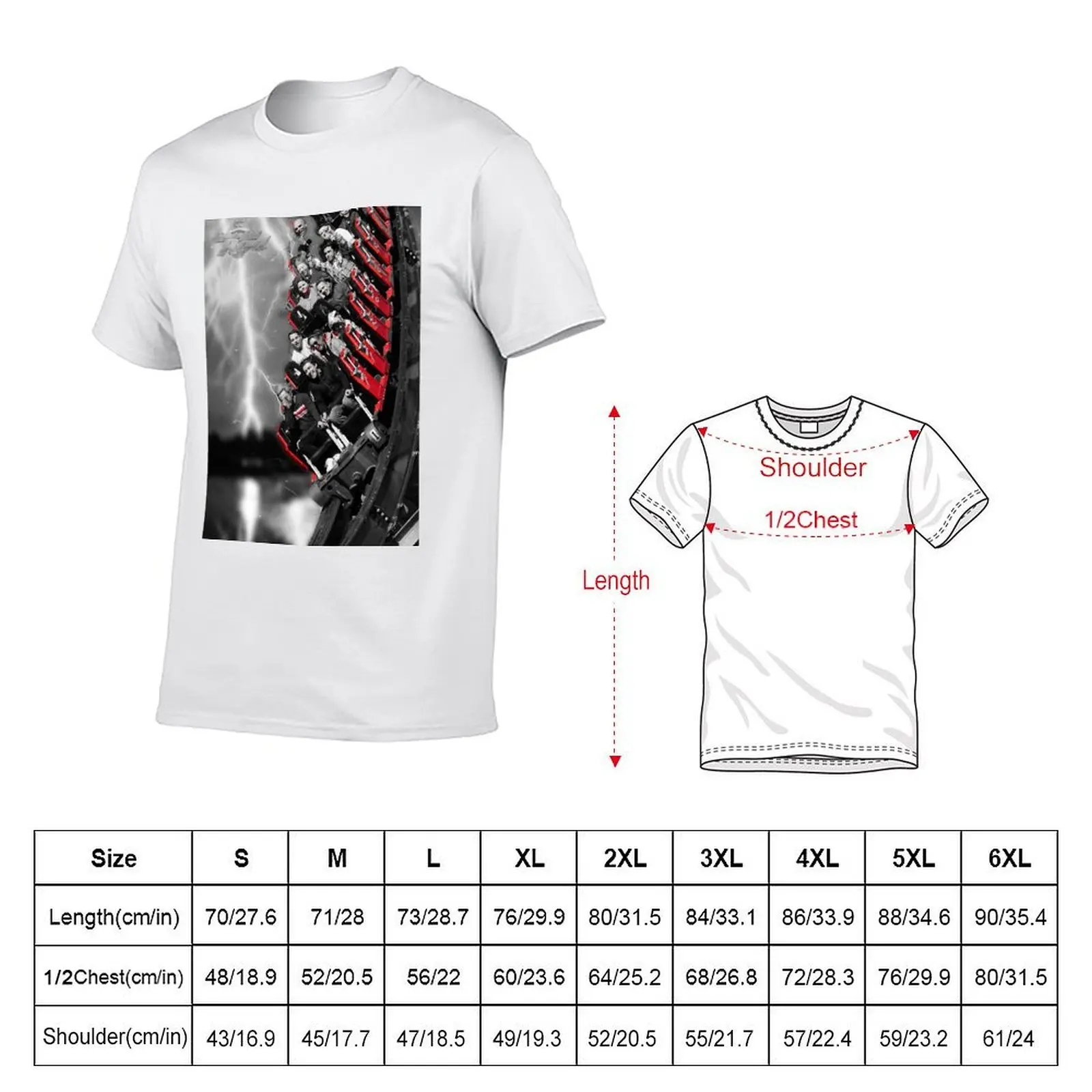 Lightning Rod @ Dollywood, Custom Photographic Image T-Shirt valentines clothes football t shirt t shirt for men