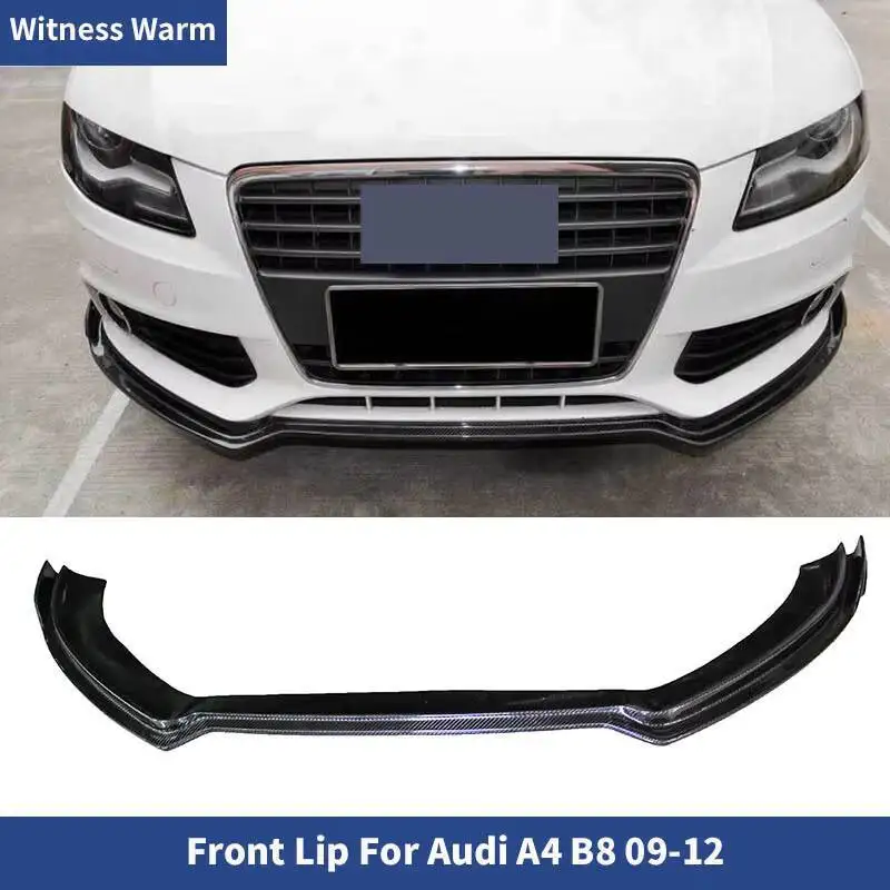 Pare-Choc Avant en Fibre de Carbone pour Audi A4 B8, Protection Spomicrophone, Standard, 2009-2012