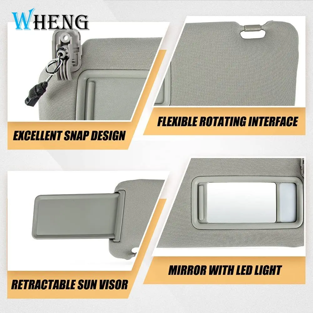 Car Sun Visor Grey Beige Left Side Right Side Driver Side Passenger Side For Mazda CX9 CX-9 2010 2011 2012 2013 2014 2015