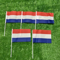 Bandera mano Países Bajos poliéster ondeando nacional