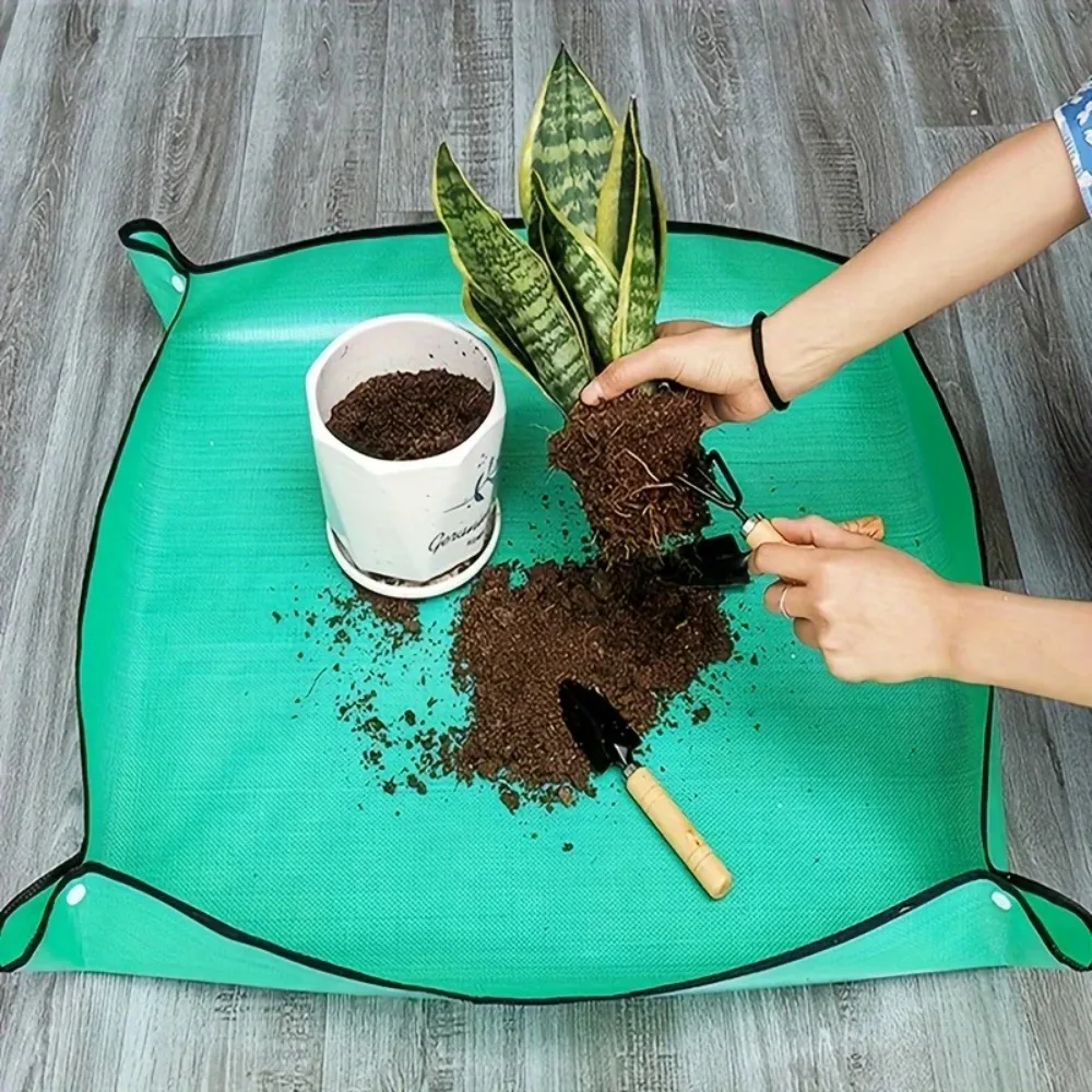 Planting Mat 50cm-100cm Gardening Plant Mat Foldable Garden Plant Pot Transplant Waterproof Mat