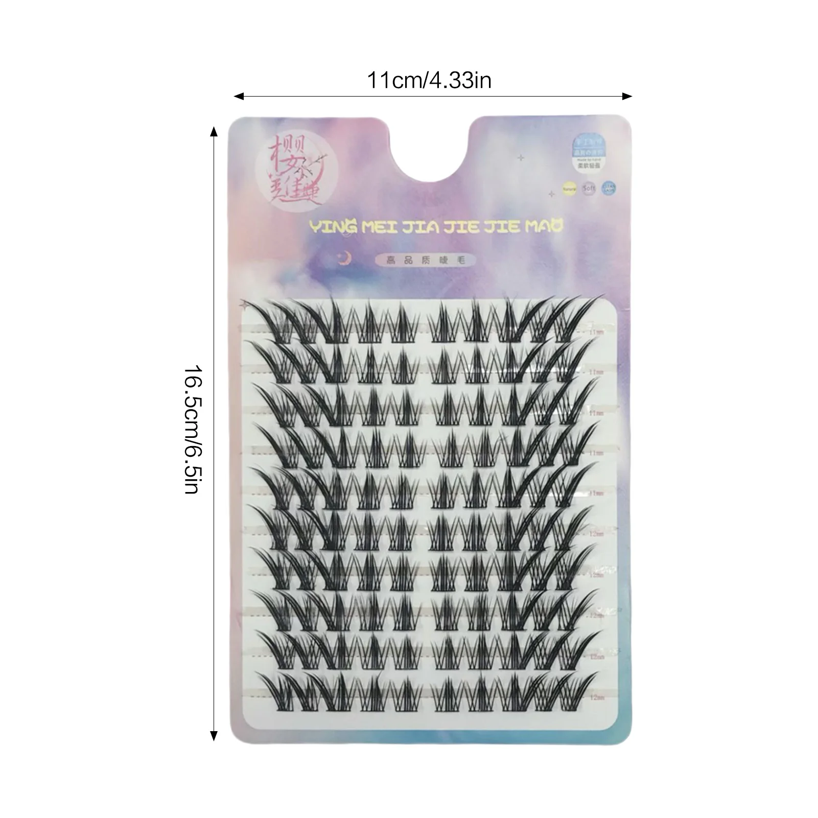 fox- manga False Eyelashes Natural Fluffy Volume winged Lash Extensions with Thin Band for Daily cosplay Makeup accessories