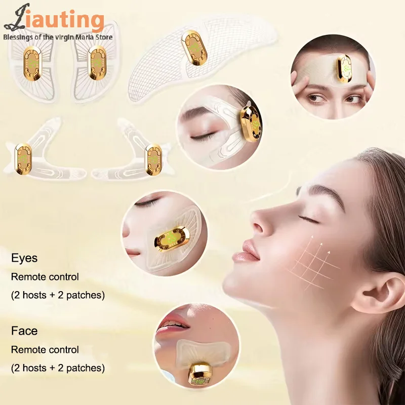 เครื่องนวดหน้า EMS กระชับผิว ไมโครเคอร์เรนท์ กระตุ้นกล้ามเนื้อ บรรเทาความเหนื่อยล้า ยกกระชับใบหน้า บำรุงผิวหน้าและรอบดวงตา