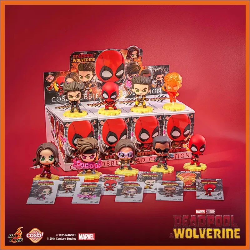 Caja ciega Original, juguetes calientes de Marvel Deadpool y Wolverine Cosbi, Mini figura de cómics, figura coleccionable, película Chibi, juguetes, regalos para niños