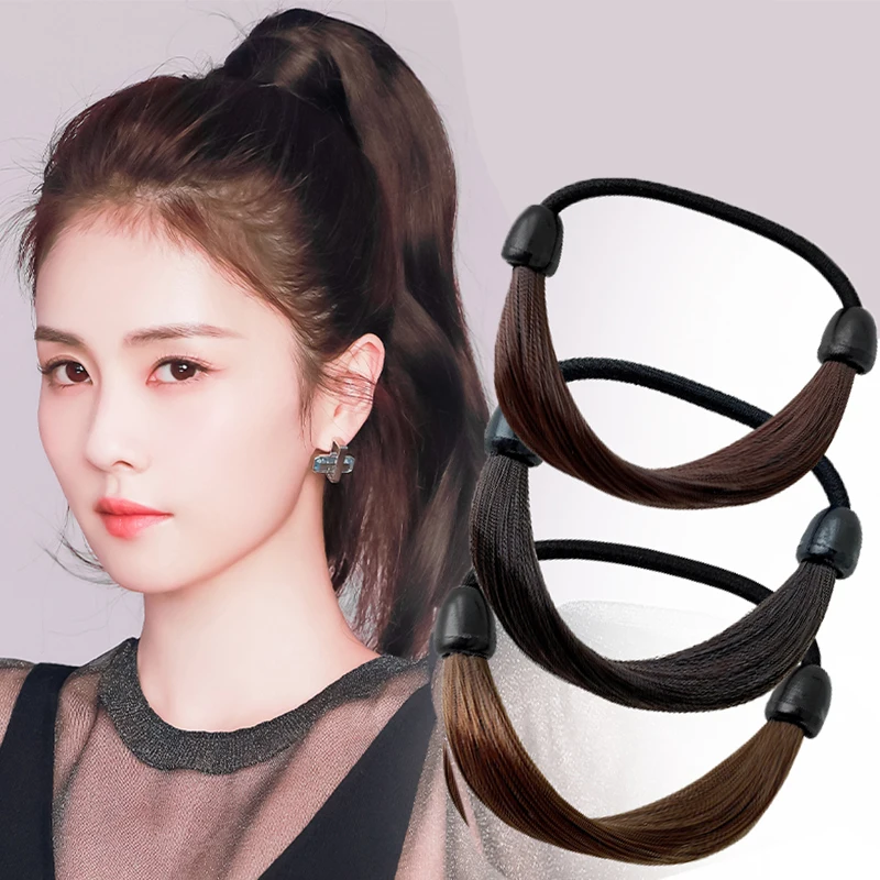 Women Girl\'s Straight High Elastic Hair Band Fashion Hair Ropes Scrunchie Ponytail Holder Hairband Hair Ties Hair Accessories