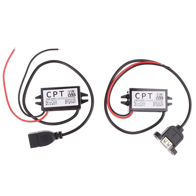 12V To 5V DC-DC Step Down Buck Converter Power Supply Module For Car Male Female USB Adapter Mini USB Adapter