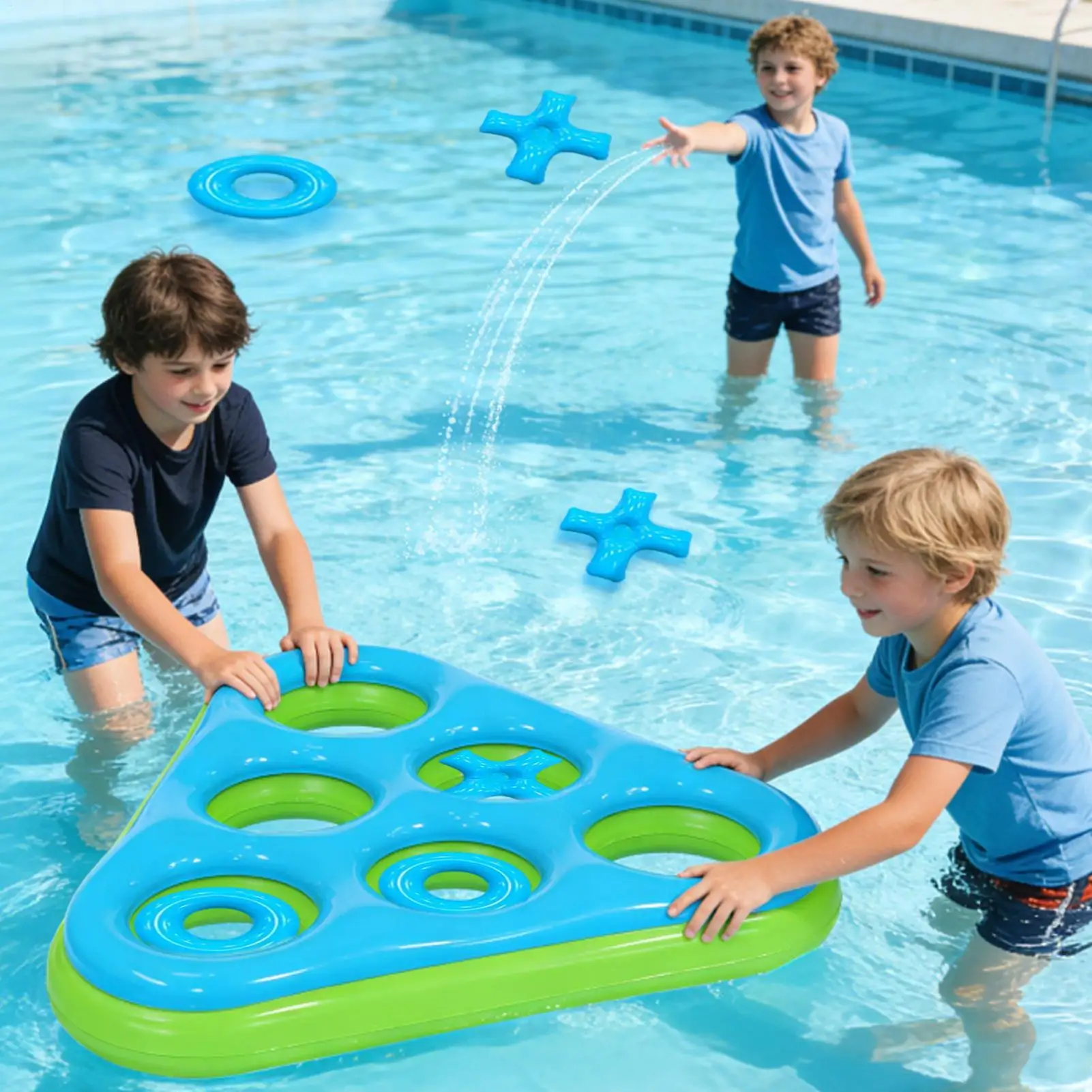 

Swimming Pool Toys Hexagonal Water Throwing Ring Toy Party Toss Ring Game For Beach Lake Backyard Party Vacation Family Travel