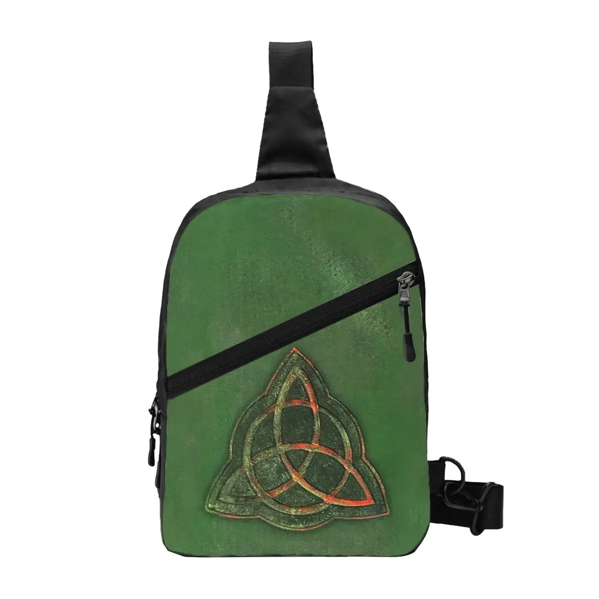 Book Of Shadows - Charmed Triquetra Design Chest Bag Men Sling Crossbody Backpack Chest Bag Hiking Daypack Shoulder Bag