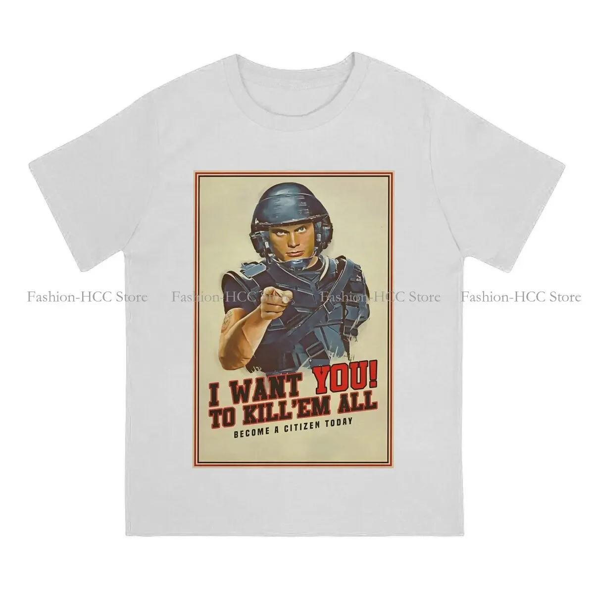 Recruitment Poster Unique TShirt Starship Troopers Top Quality Hip Hop Graphic  T Shirt Stuff