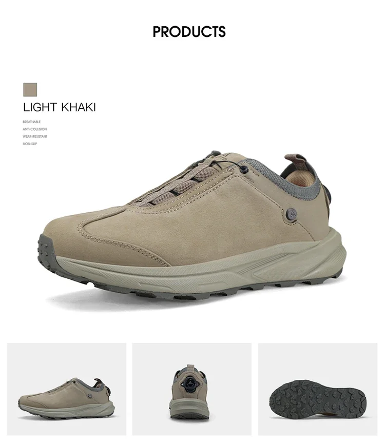 HUMTTO Rutschfeste Wanderschuhe für Herren, Wasserabweisend, Atmungsaktiv, Outdoor-Sneaker für Männer, 2026 Winter, Echtleder, Trekking-Schuhe für Herren – Detail 8