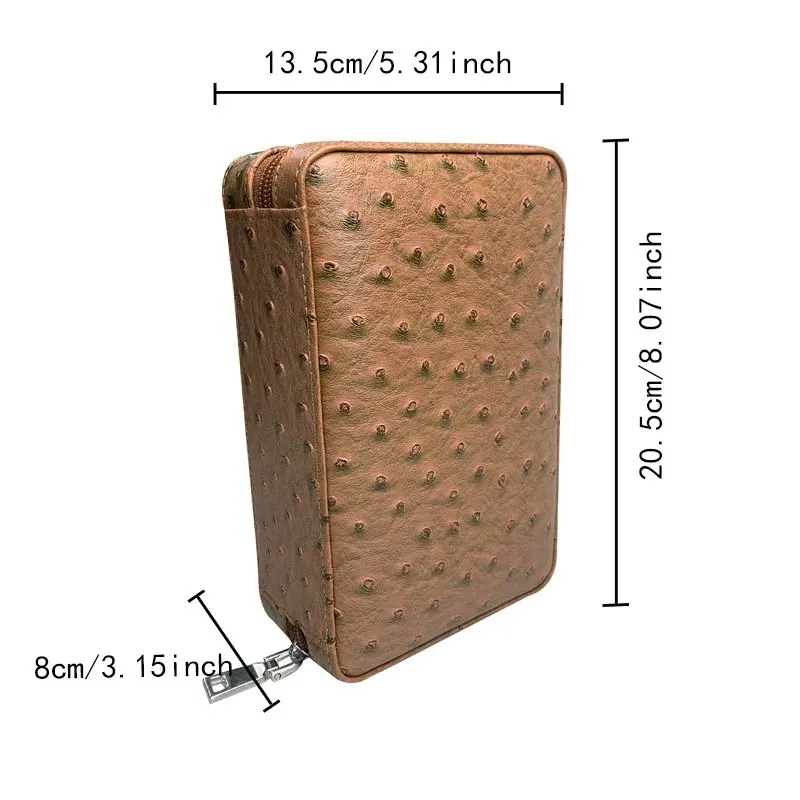 Cedar Wood 4-Pack Cigar Humidor Portable Cigar Case