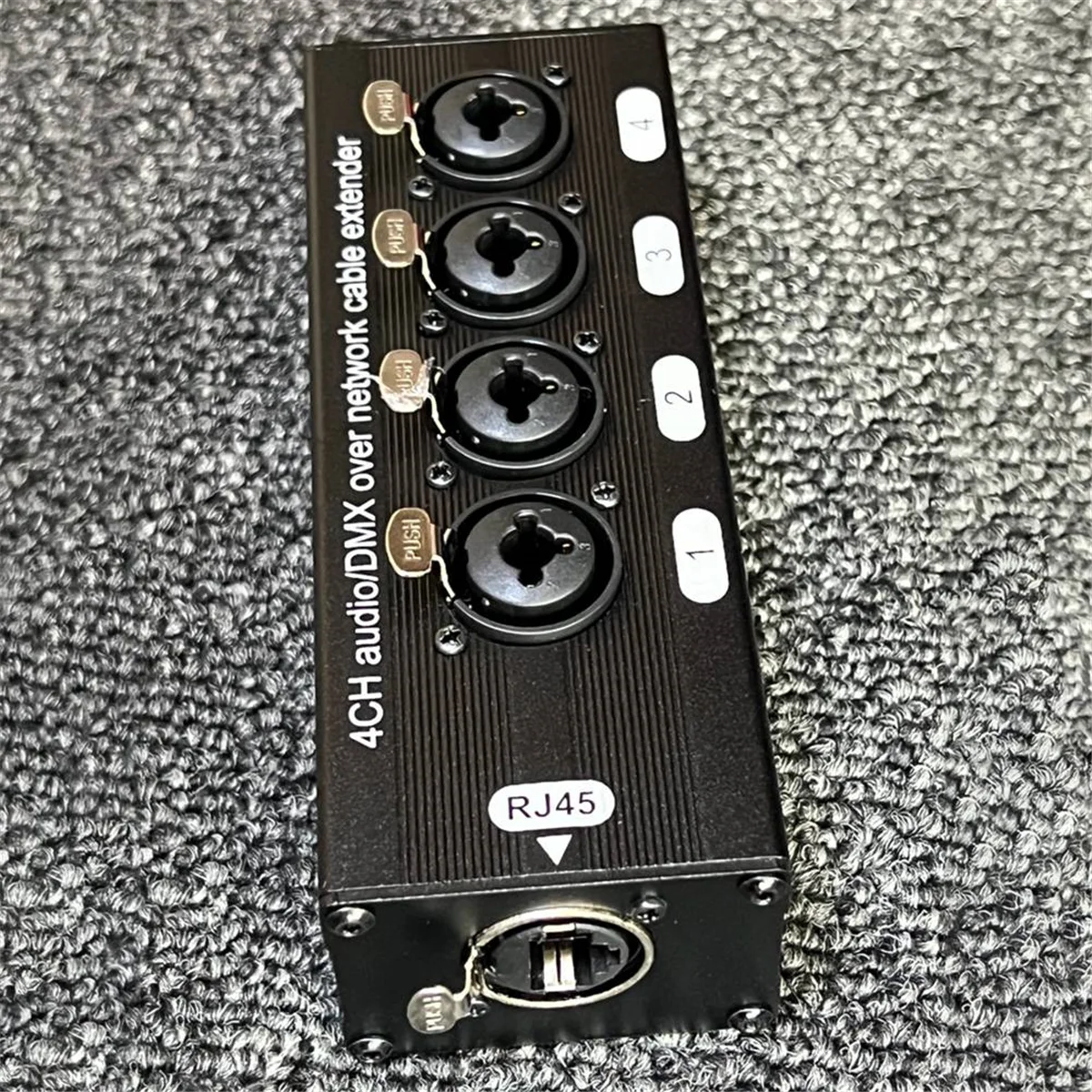 Extensor de sinal de rede para macho e fêmea, áudio e cabo de rede, 4 canais, XLR de 3 pinos, 6.3mm, DMX512, 1 par