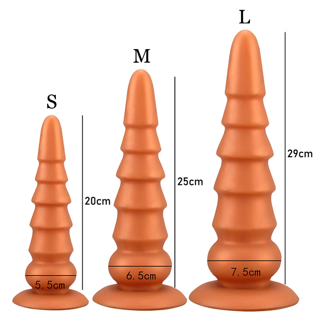 Liquid Silicone Oversized Pagoda Anal Plug Dildos Big Butt Plug Soft Penis Anal Dilator Stimulate Vagina and Anus Sex Toys Dick