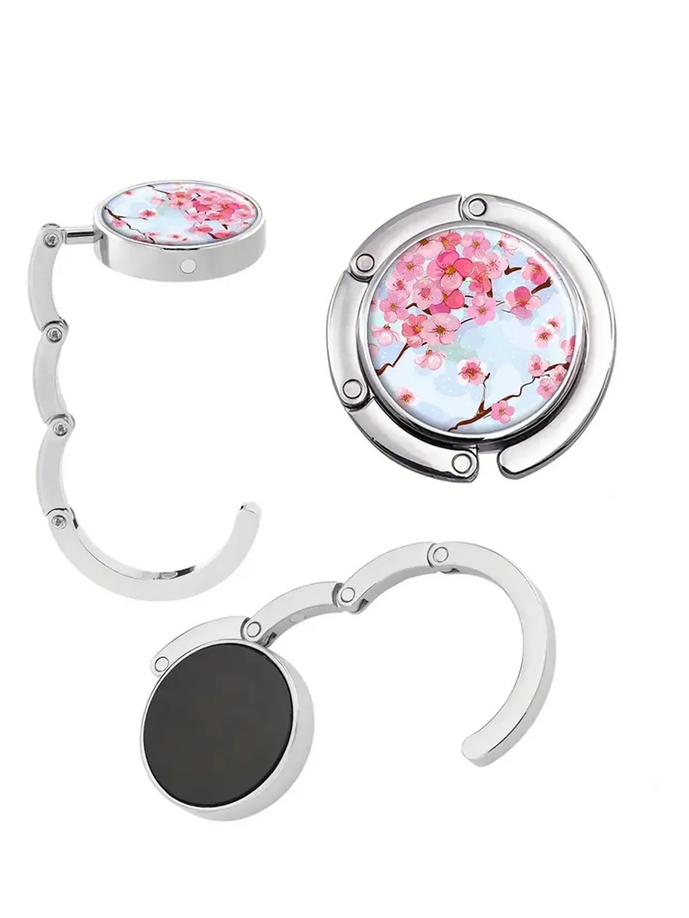 Multi Pattern Zinc Alloy Handbag Hanger Folding Hook Holder Portable Ring Rack Office School Table Edge Bag Hooks Travel Hanger