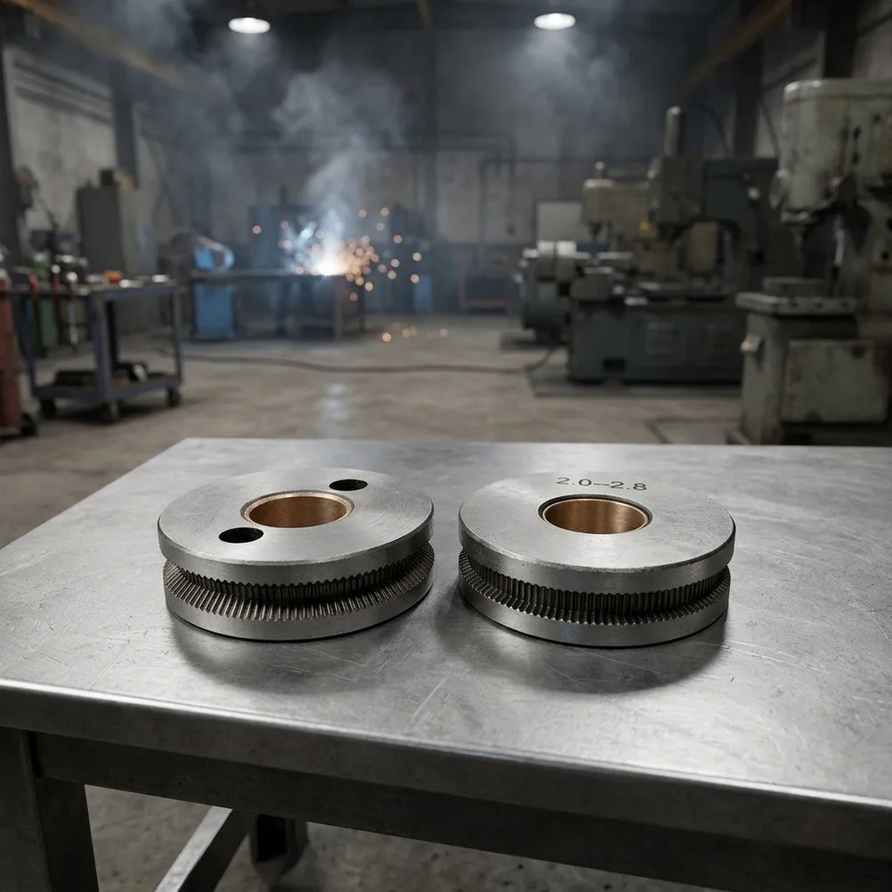 2PC Welding Wire Feeding Roller 40mm OD For Submerged Arc=Welding 2.0-2.8mm Wire For Industrial Feeder Durable=Metal Drive Wheel
