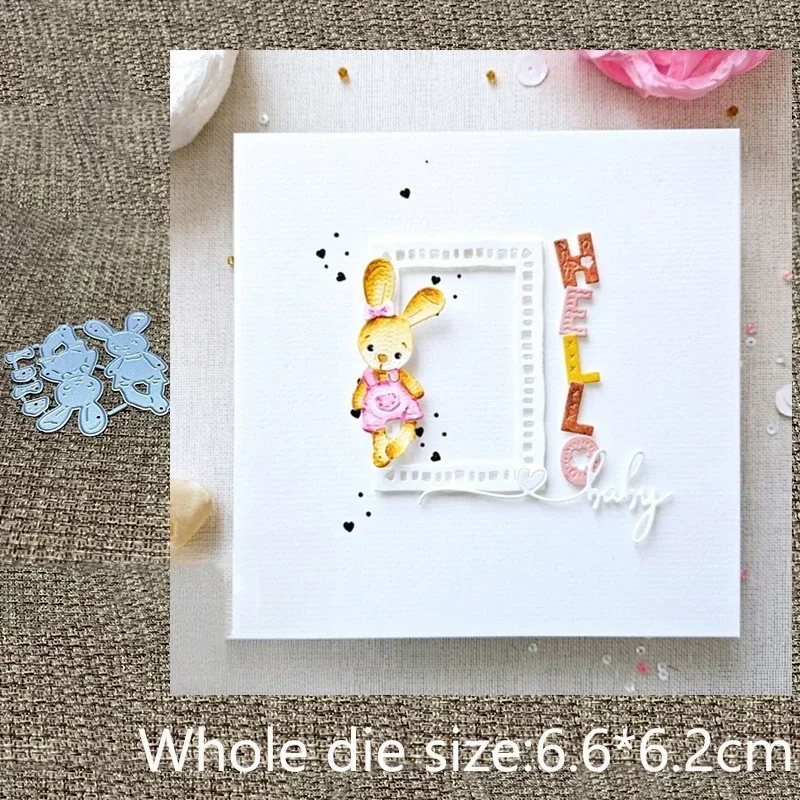 

New Design Craft Metal stencil mold Cutting Die rabbits decoration scrapbook die cut Album Paper Card Craft Embossing