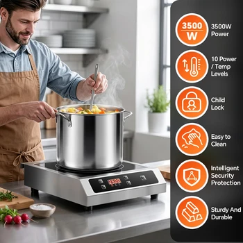 3500W Commercial Induction Cooktop 2