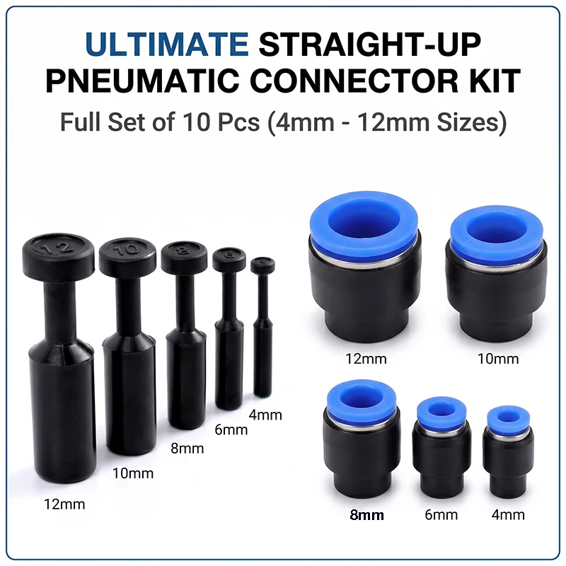 

10PCS Pneumatic Plug PP-4 6 8 10 12 14 16mm PPF Cap Hose Tube Push In Connector Air Pipe Blind End Fitting Water Plumbing