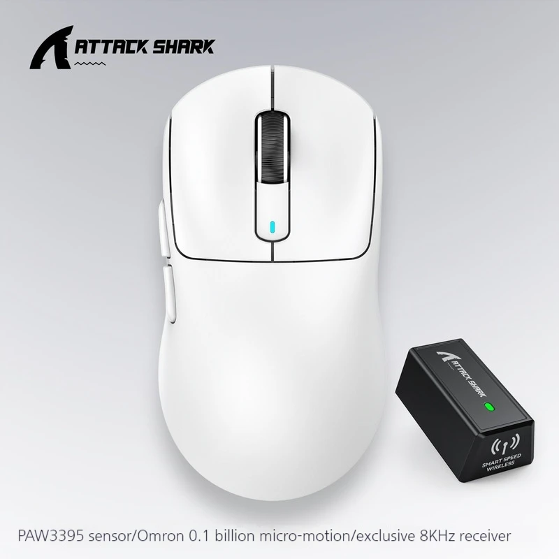 Attack Shark X3pro 8k Wireless Bluetooth Three Mode Mouse Lightweight Paw3395 Sensor 26000dpl Resolution E-Sports Gaming Mouses