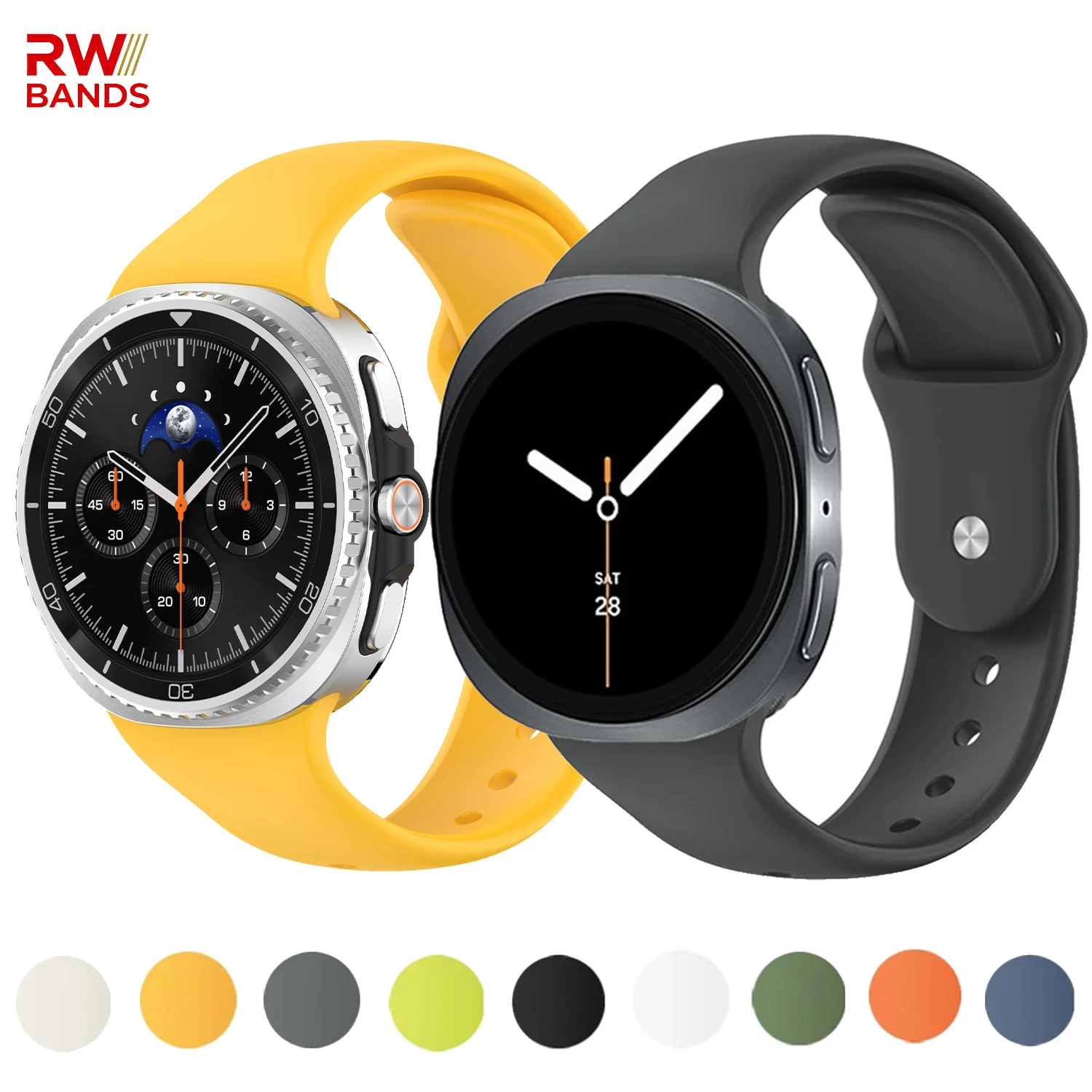 Silicone Strap for Samsung Galaxy Watch 8 Classic 46mm Sport Watchband Correa for Watch 8 40mm Watch 8 44mm Band Accessories