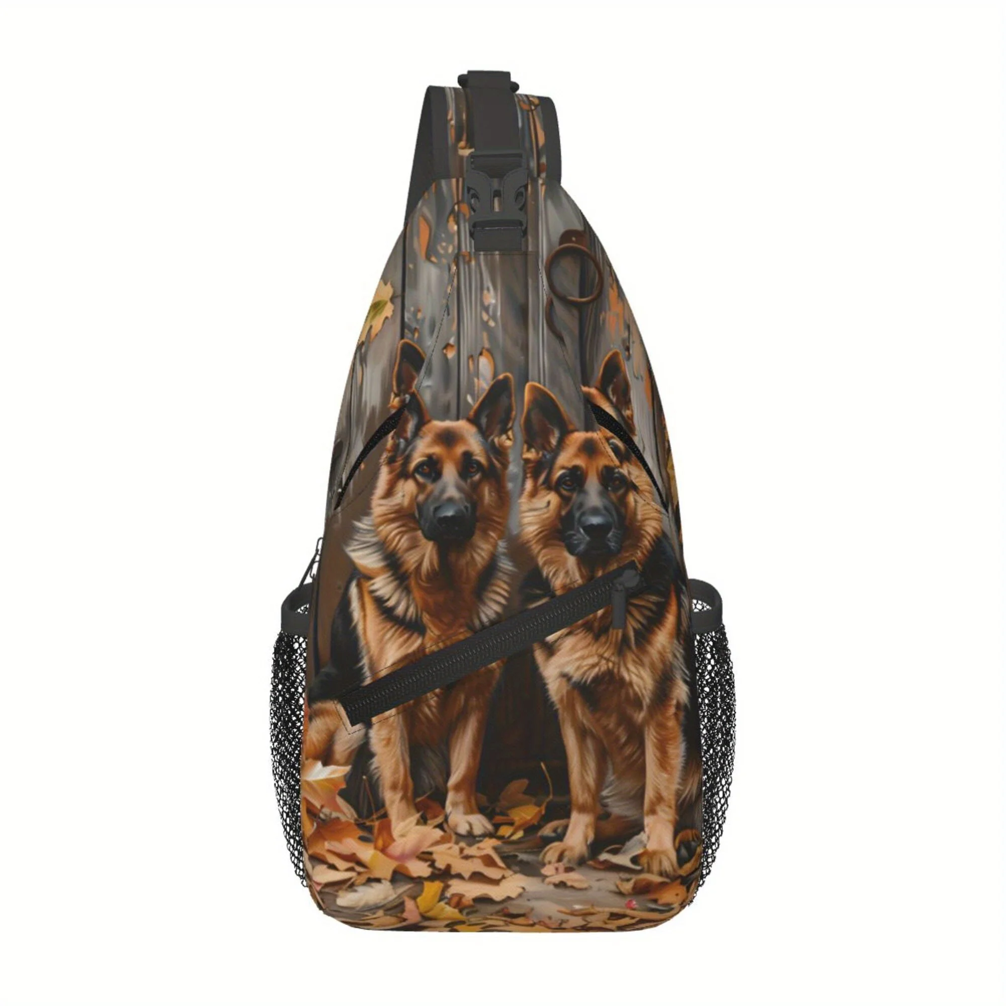 German Shepherd Design Crossbody Bag Stylish And Sturdy Chest Pack for Casual Outdoor Activities Travel