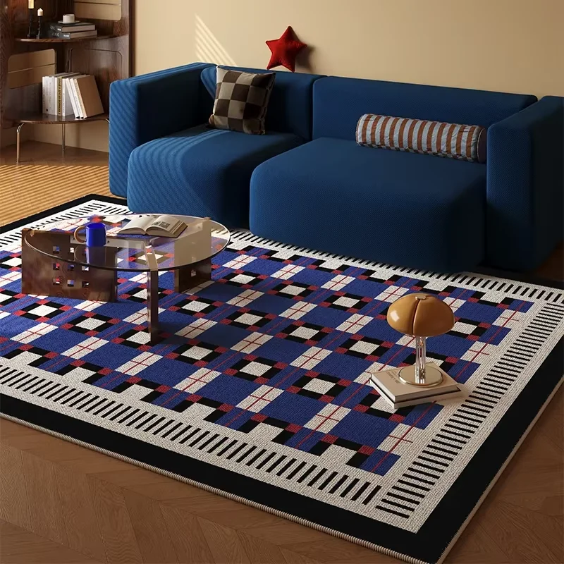 

VIKAMA Medieval Revival Living Room Carpet Anti-slip and Wear-resistant Floor Mat Bedroom Wardrobe Room Carpet Home Decoration