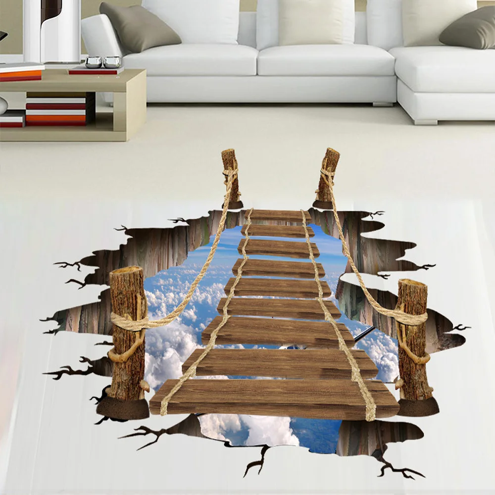 Stylish Wood for bridge Floor with 3D Effect and Non Slip Design for Any Clean at Home Stylish Wood for bridge