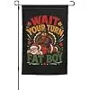 Garden Flag Wait Your Turn Fat Boy For Outside 12x18 Inch Double Sided Decorations For Yard2 llz