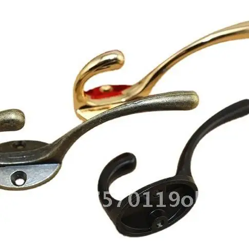 

Antique Zinc Alloy Thick Single Hook Load Bearing S-Hook in Black/Bronze/Gold for Clothing And Coats Maximum Capacity 5KG