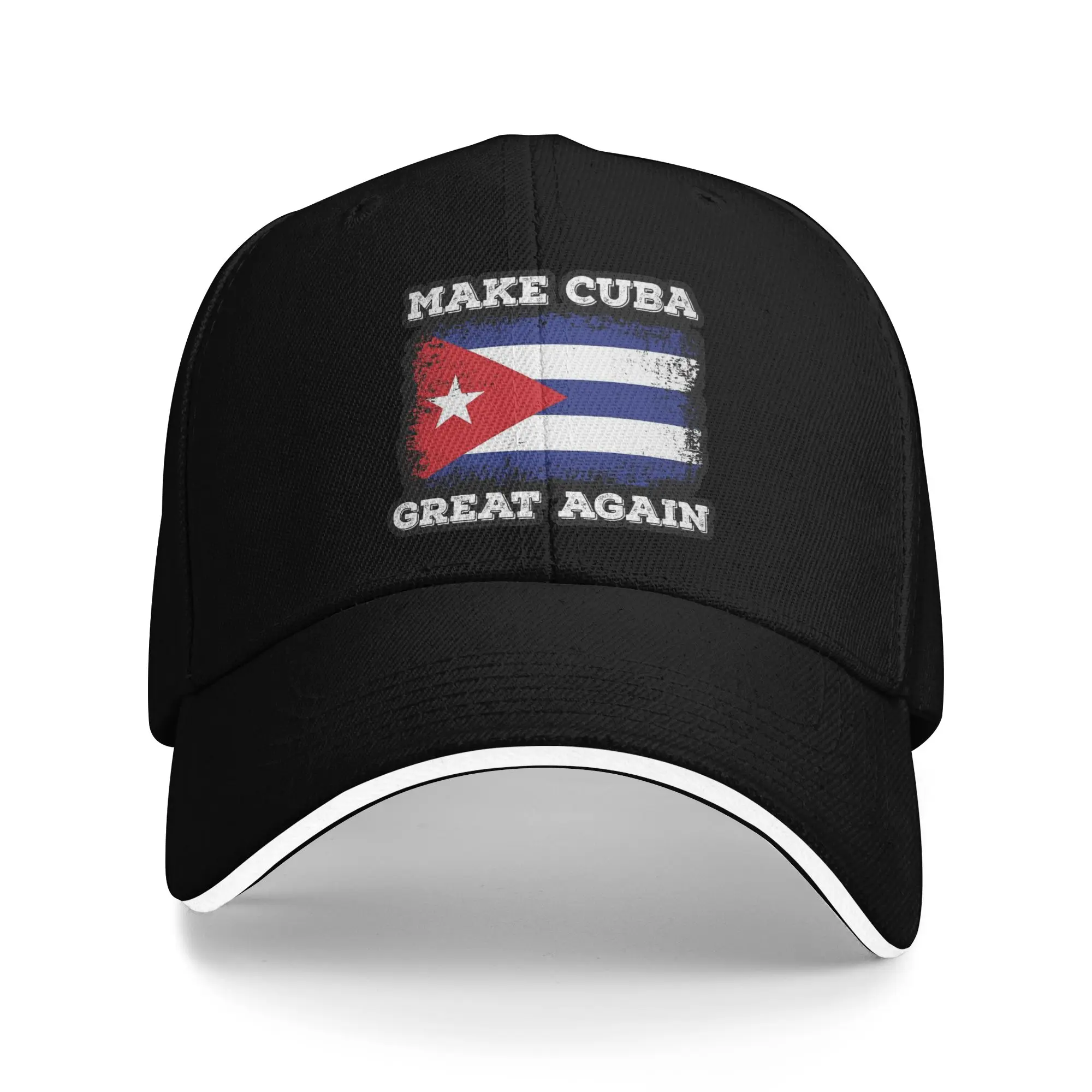 Make Cuba Great Again Cuban Flag Caribbean Women Men Baseball Cap Casual Outdoor Cap  Fashion Sunscreen Sunshade Spring Sun Hat
