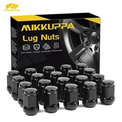 MIKKUPPA 20 PCS 1/2-20 Closed End Wheel Lug Nuts for Jeep Wrangler Liberty Grand Cherokee – Black Heavy Duty