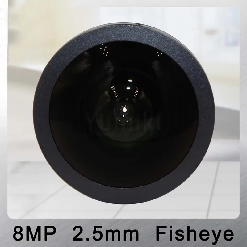 2.5mm 4K 8MP 2/3 Inch F1.6 IR Fisheye Wide Angle View C-S Mount Mono- CCTV Lens Auto Iris 8 Megapixel for 4K Camera-A82Z